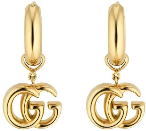 gucci hoop earrings gold|gucci gold jewellery earrings.